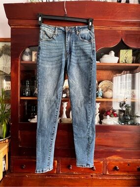 SHEIN Medium Blue Skinny Jeans for Women